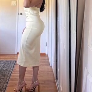 Zara Strapless Cream Dress